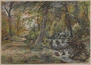 Paysage avec ruisseau et route, comté de Chester, c.1886 - William Trost Richards